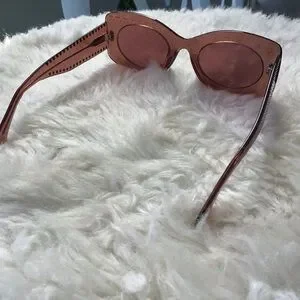 Alaia | Accessories | Alaia Paris Oval Blush Amber Studded  display picture 3
